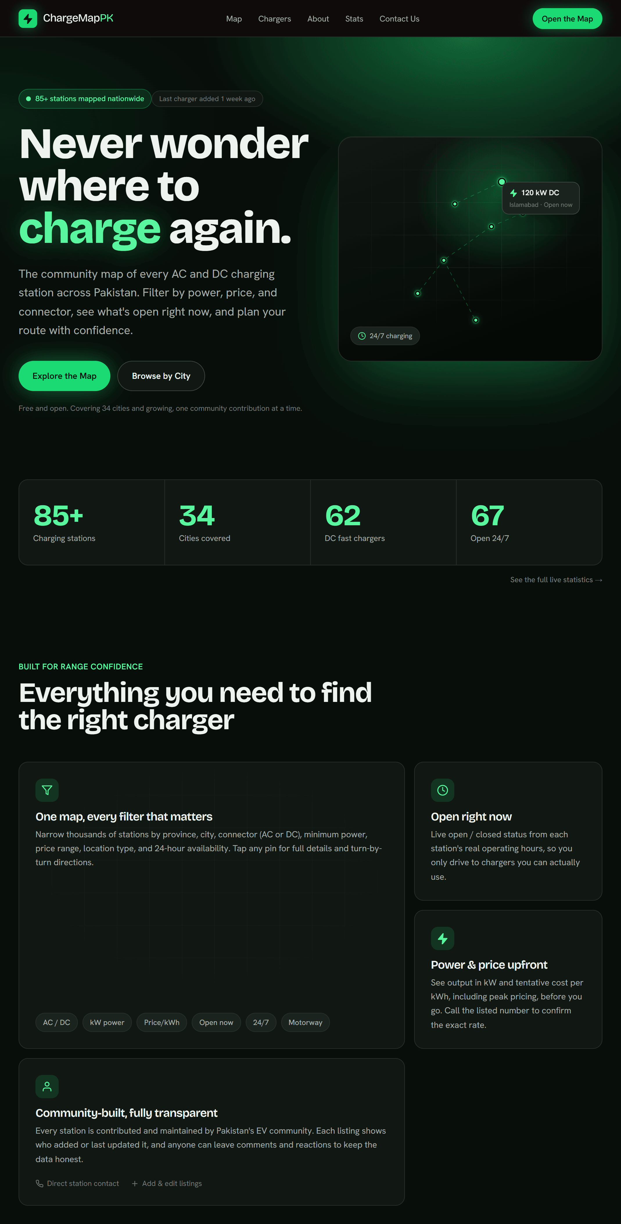 ChargeMap PK landing page