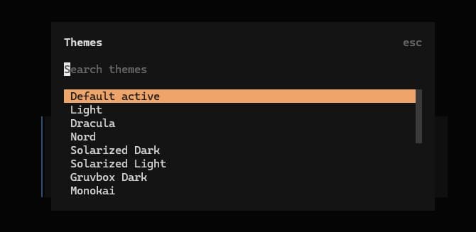 ForgeCode theme picker