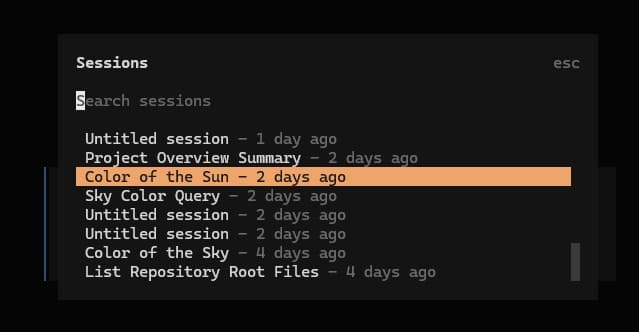 ForgeCode session browser